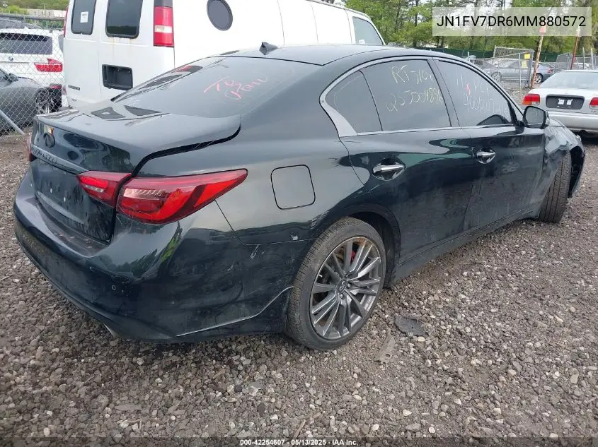 2021 Infiniti Q50 Red Sport 400 Awd VIN: JN1FV7DR6MM880572 Lot: 42254607