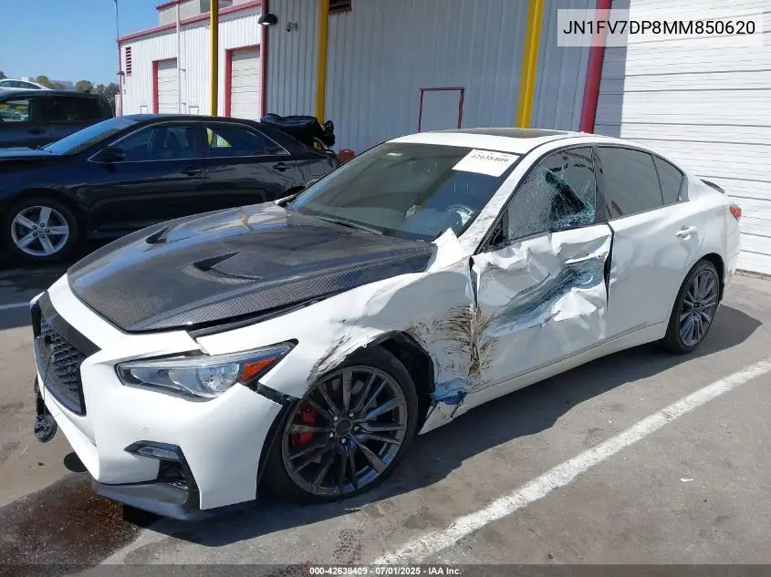 2021 Infiniti Q50 Red Sport 400 VIN: JN1FV7DP8MM850620 Lot: 42638409