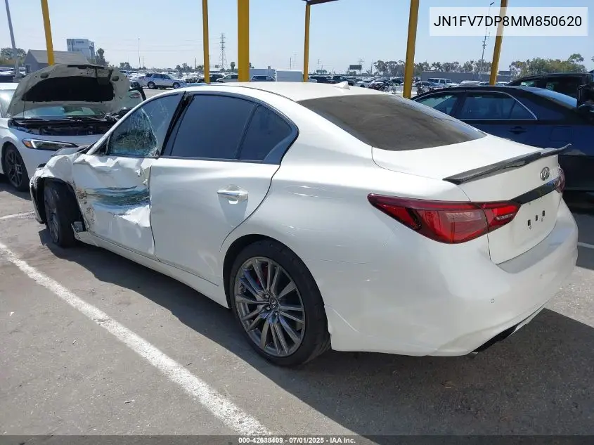 2021 Infiniti Q50 Red Sport 400 VIN: JN1FV7DP8MM850620 Lot: 42638409