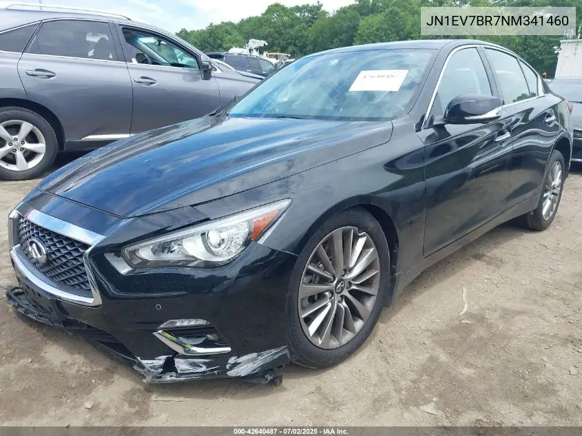 2022 Infiniti Q50 Luxe Awd VIN: JN1EV7BR7NM341460 Lot: 42640487