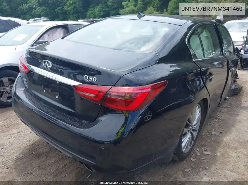 2022 Infiniti Q50 Luxe Awd VIN: JN1EV7BR7NM341460 Lot: 42640487