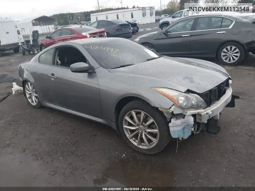 2014 Infiniti Q60 Journey/Sport VIN: JN1CV6EKXEM113548 Lot: 42021997