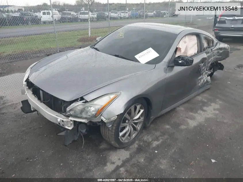 2014 Infiniti Q60 Journey/Sport VIN: JN1CV6EKXEM113548 Lot: 42021997