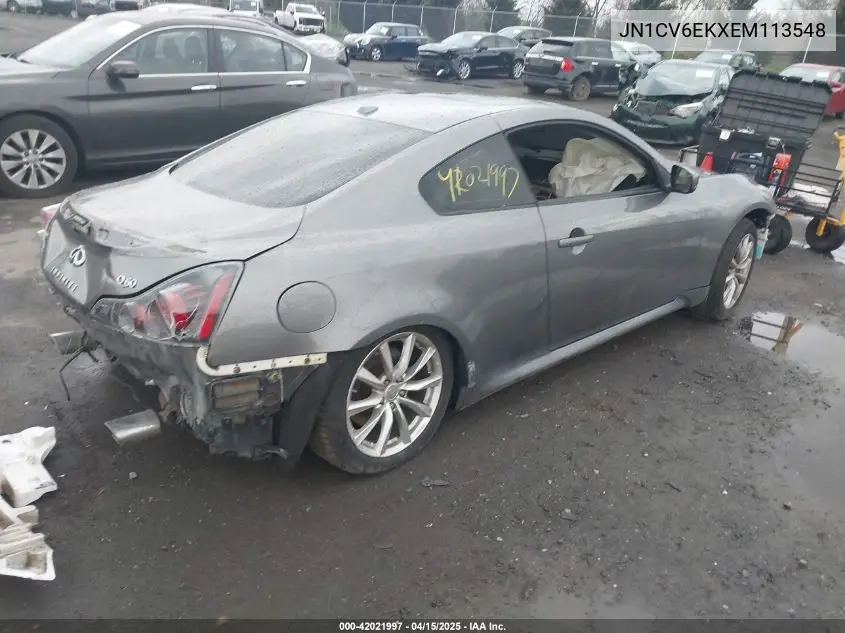 2014 Infiniti Q60 Journey/Sport VIN: JN1CV6EKXEM113548 Lot: 42021997