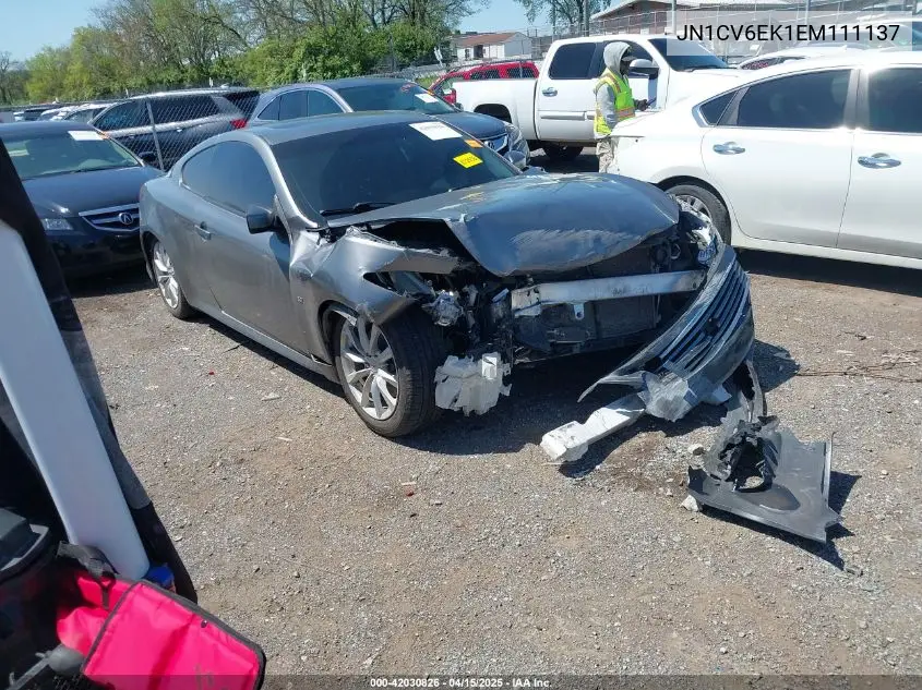 2014 Infiniti Q60 Journey VIN: JN1CV6EK1EM111137 Lot: 42030826
