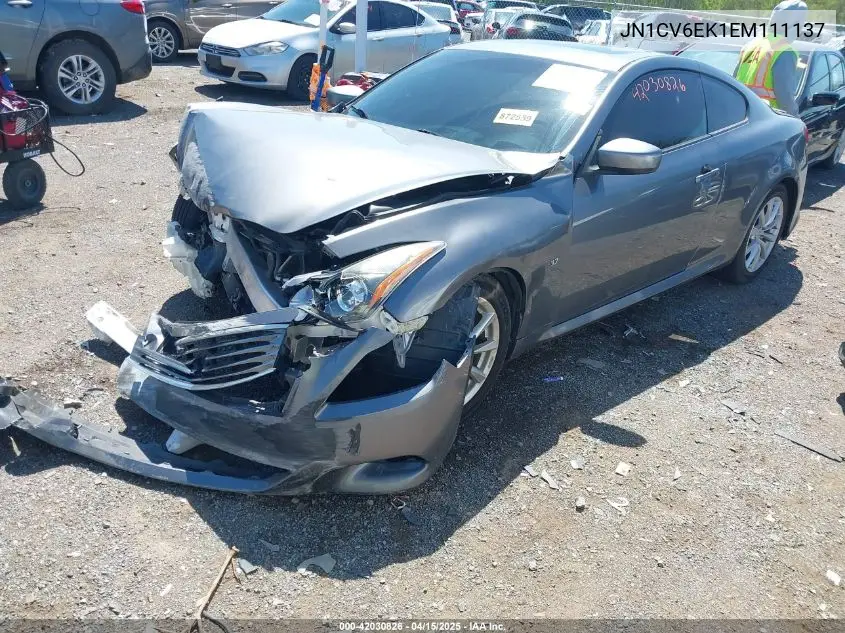 2014 Infiniti Q60 Journey VIN: JN1CV6EK1EM111137 Lot: 42030826