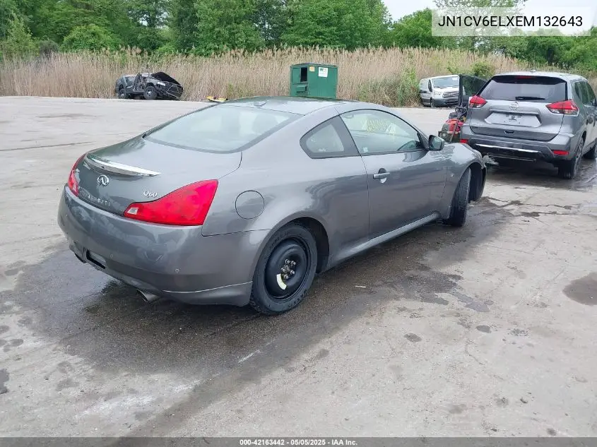 2014 Infiniti Q60 VIN: JN1CV6ELXEM132643 Lot: 42163442