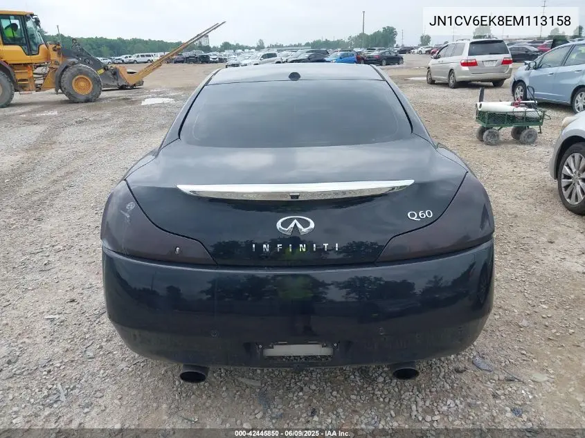 2014 Infiniti Q60 Journey VIN: JN1CV6EK8EM113158 Lot: 42445850