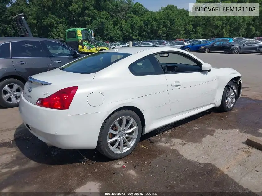 2014 Infiniti Q60 VIN: JN1CV6EL6EM131103 Lot: 42520274