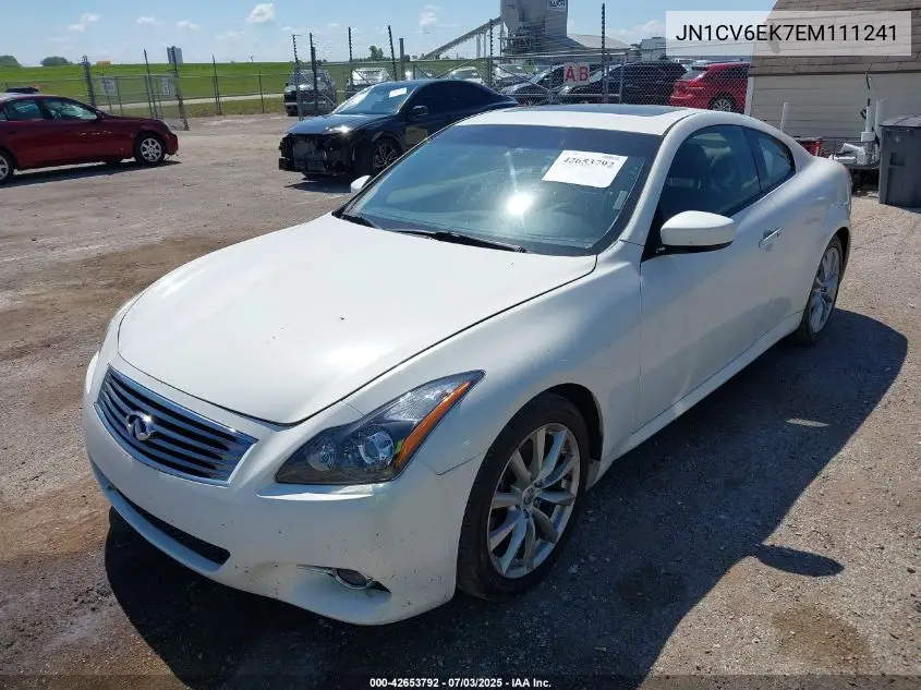 2014 Infiniti Q60 Journey VIN: JN1CV6EK7EM111241 Lot: 42653792