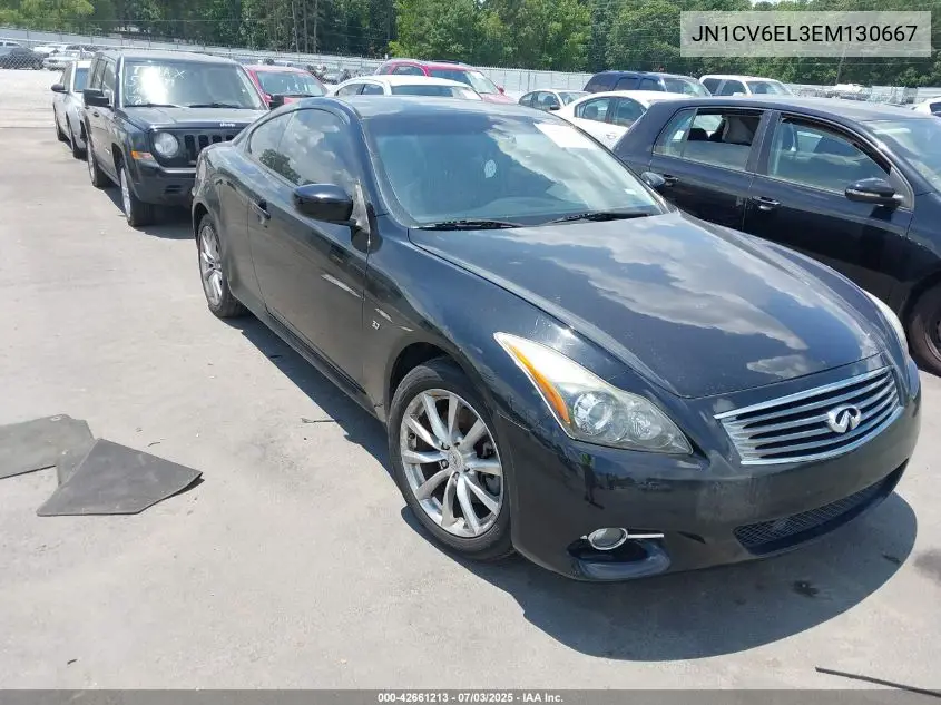 2014 Infiniti Q60 VIN: JN1CV6EL3EM130667 Lot: 42661213