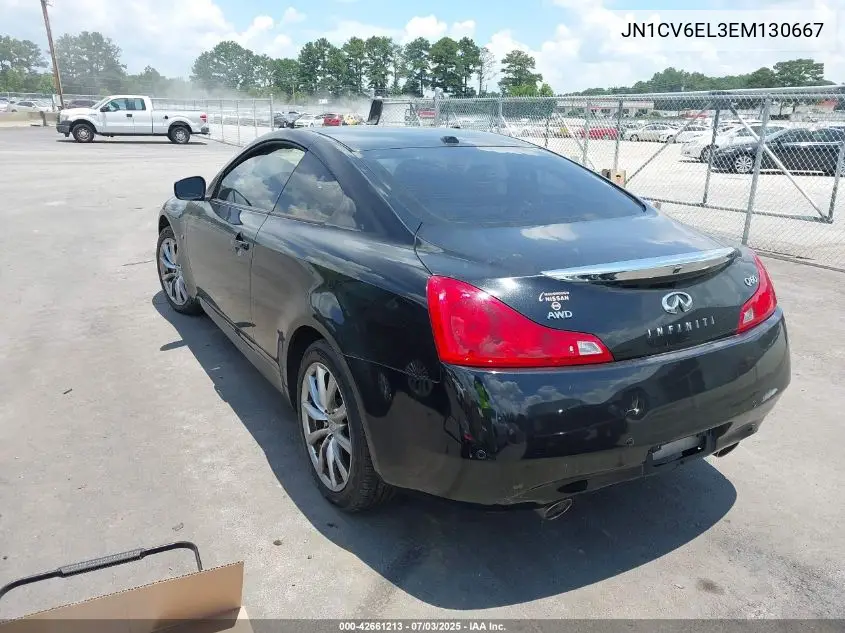 2014 Infiniti Q60 VIN: JN1CV6EL3EM130667 Lot: 42661213