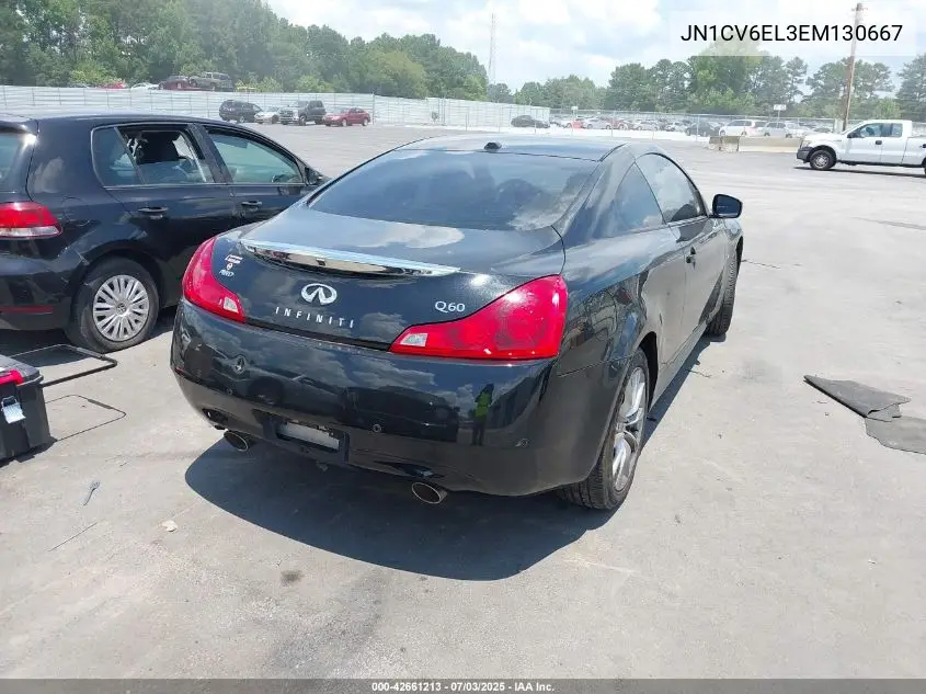 2014 Infiniti Q60 VIN: JN1CV6EL3EM130667 Lot: 42661213
