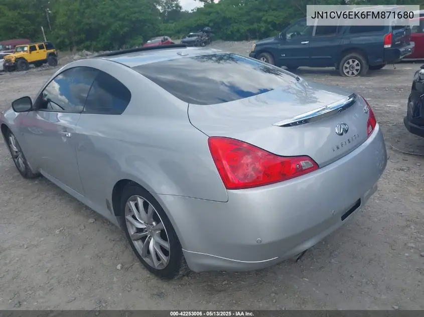 2015 Infiniti Q60 Journey/S/S Limited VIN: JN1CV6EK6FM871680 Lot: 42253006