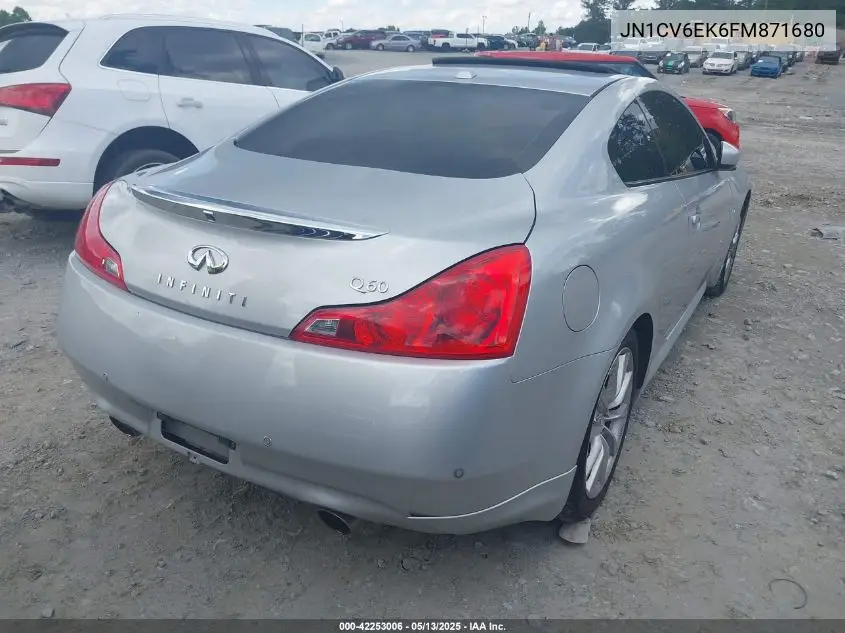 2015 Infiniti Q60 Journey/S/S Limited VIN: JN1CV6EK6FM871680 Lot: 42253006