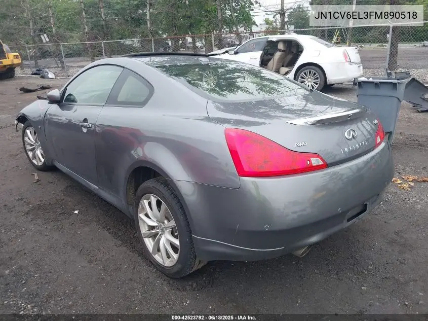 2015 Infiniti Q60 VIN: JN1CV6EL3FM890518 Lot: 42523792