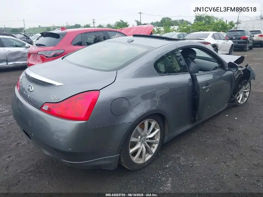 2015 Infiniti Q60 VIN: JN1CV6EL3FM890518 Lot: 42523792