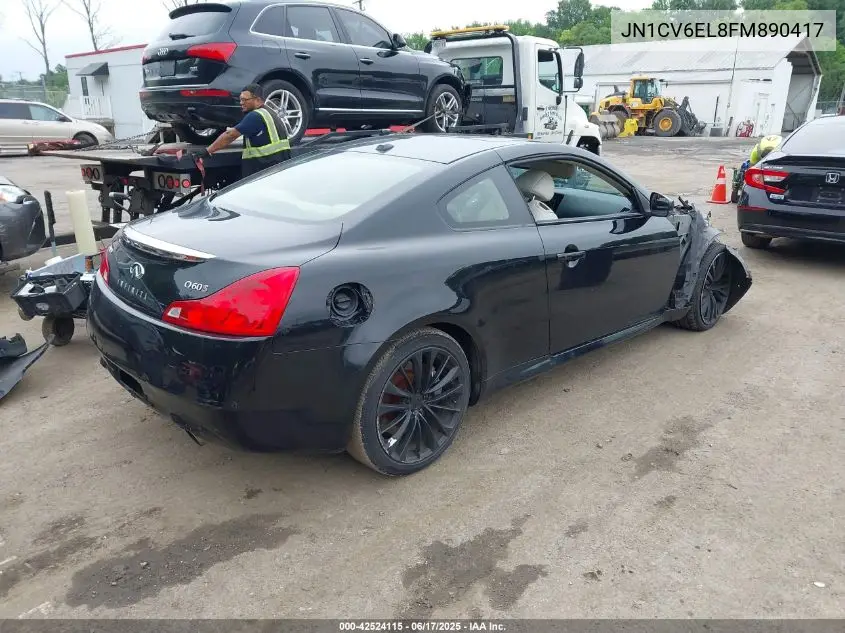 2015 Infiniti Q60 VIN: JN1CV6EL8FM890417 Lot: 42524115