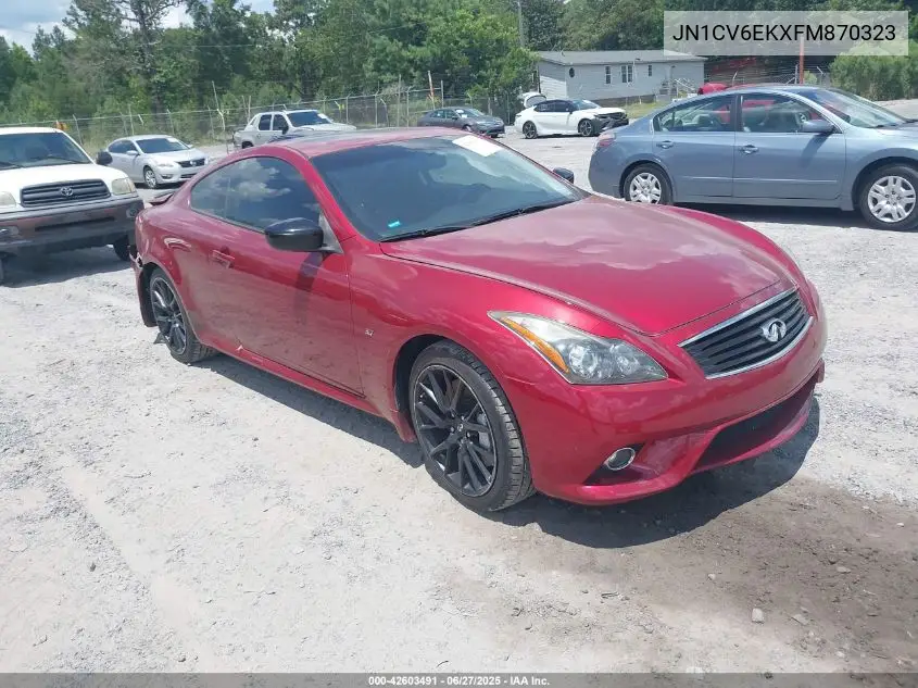2015 Infiniti Q60 S Limited VIN: JN1CV6EKXFM870323 Lot: 42603491