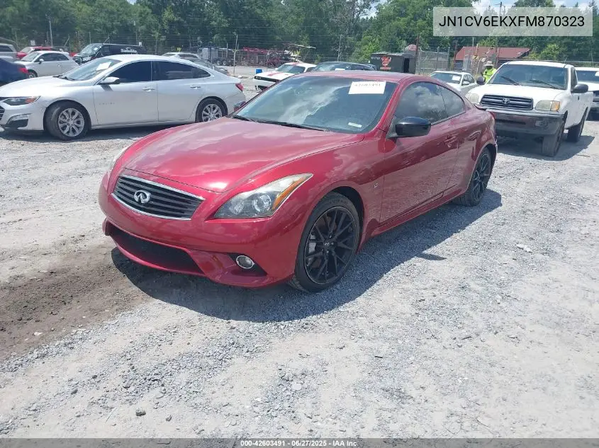 2015 Infiniti Q60 S Limited VIN: JN1CV6EKXFM870323 Lot: 42603491