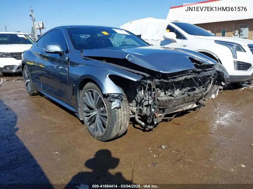 2017 Infiniti Q60 3.0T Premium VIN: JN1EV7EK1HM361576 Lot: 41694414