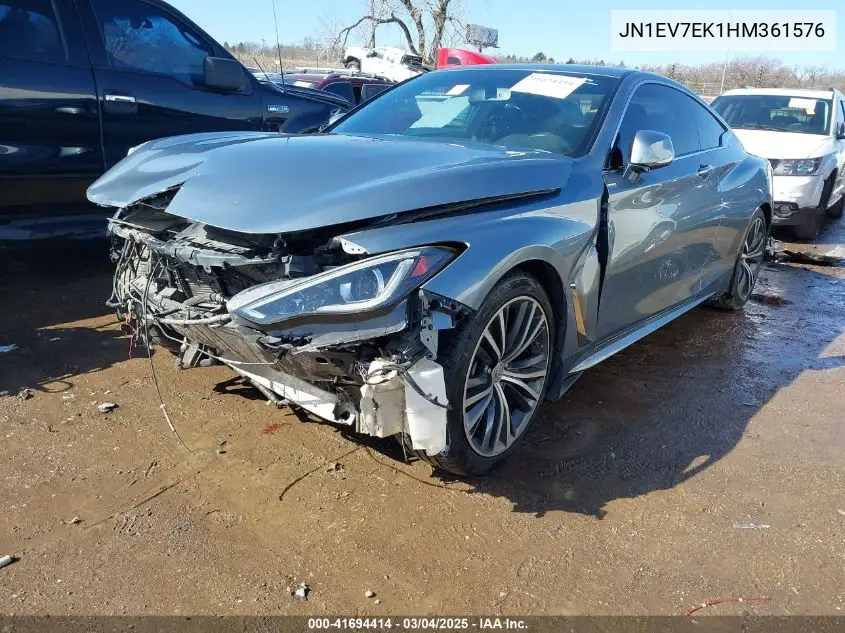 2017 Infiniti Q60 3.0T Premium VIN: JN1EV7EK1HM361576 Lot: 41694414