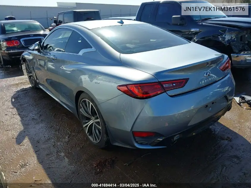 2017 Infiniti Q60 3.0T Premium VIN: JN1EV7EK1HM361576 Lot: 41694414