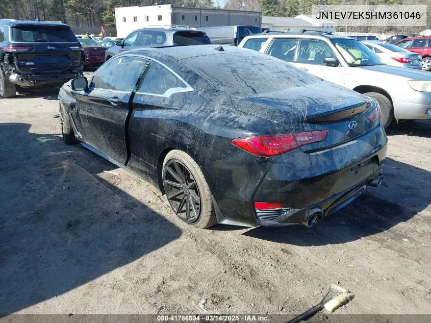 2017 Infiniti Q60 3.0T Premium VIN: JN1EV7EK5HM361046 Lot: 41786594