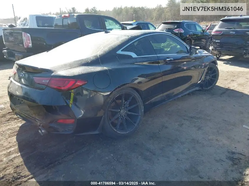 2017 Infiniti Q60 3.0T Premium VIN: JN1EV7EK5HM361046 Lot: 41786594