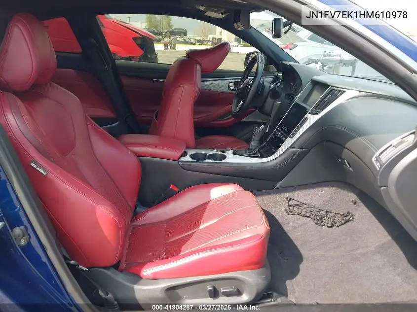 2017 Infiniti Q60 3.0T Red Sport 400 VIN: JN1FV7EK1HM610978 Lot: 41904287