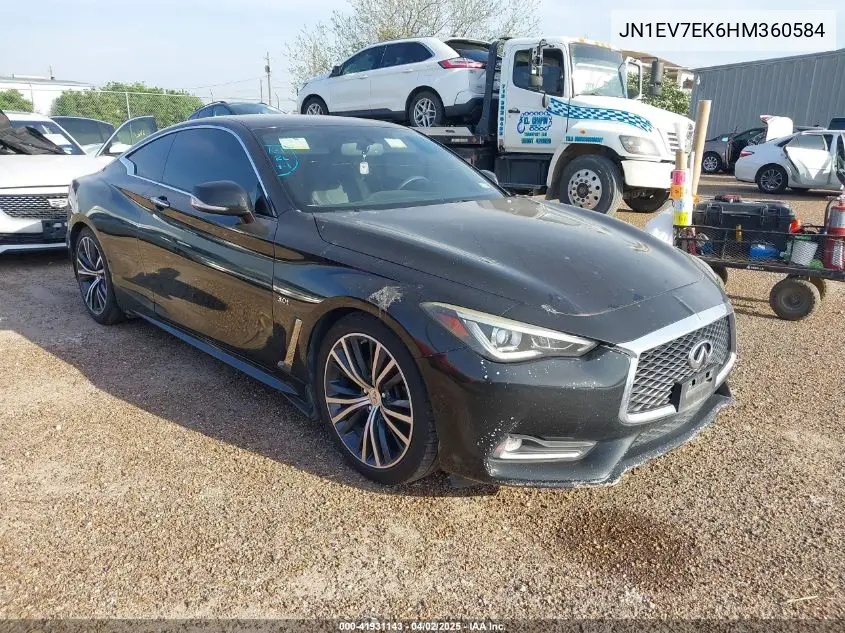 2017 Infiniti Q60 3.0T Premium VIN: JN1EV7EK6HM360584 Lot: 41931143