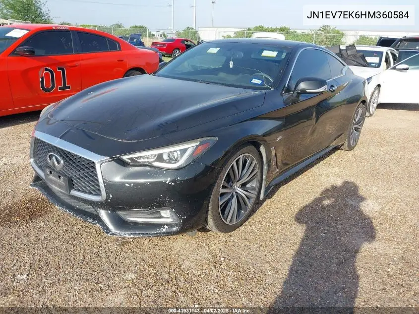 2017 Infiniti Q60 3.0T Premium VIN: JN1EV7EK6HM360584 Lot: 41931143
