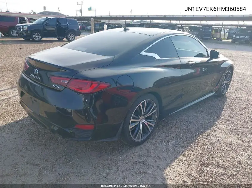2017 Infiniti Q60 3.0T Premium VIN: JN1EV7EK6HM360584 Lot: 41931143