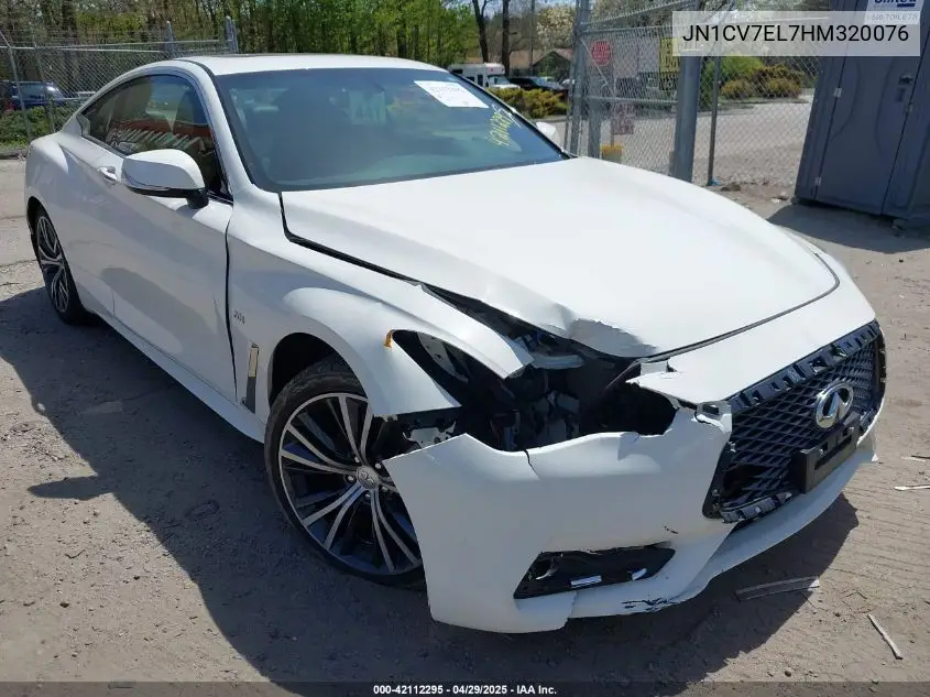 2017 Infiniti Q60 2.0T VIN: JN1CV7EL7HM320076 Lot: 42112295