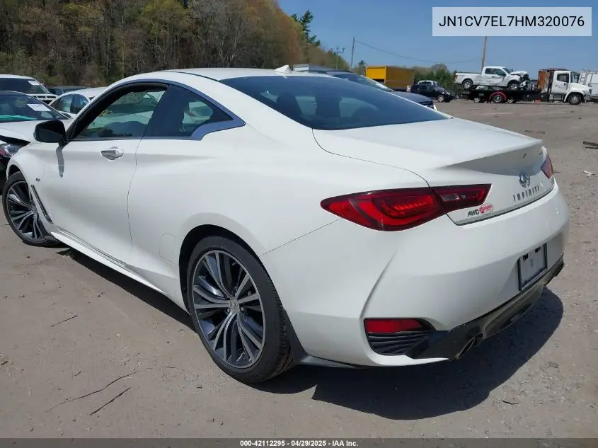 2017 Infiniti Q60 2.0T VIN: JN1CV7EL7HM320076 Lot: 42112295
