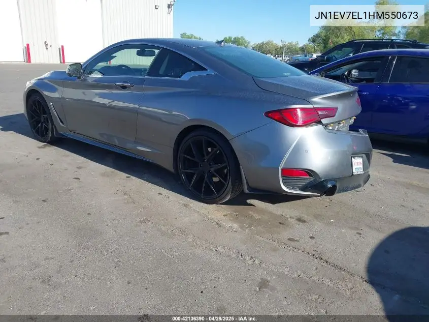 2017 Infiniti Q60 3.0T Premium/Sport VIN: JN1EV7EL1HM550673 Lot: 42136390