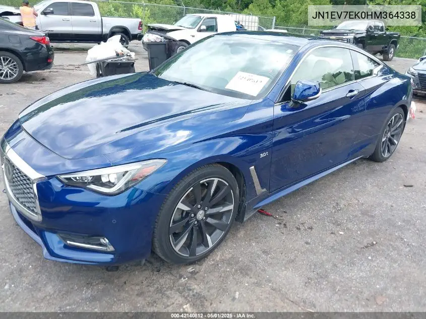 2017 Infiniti Q60 3.0T Premium VIN: JN1EV7EK0HM364338 Lot: 42140812