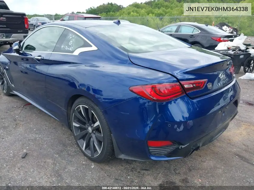 2017 Infiniti Q60 3.0T Premium VIN: JN1EV7EK0HM364338 Lot: 42140812