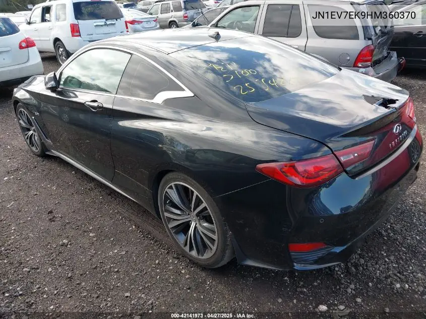 2017 Infiniti Q60 3.0T Premium VIN: JN1EV7EK9HM360370 Lot: 42141973