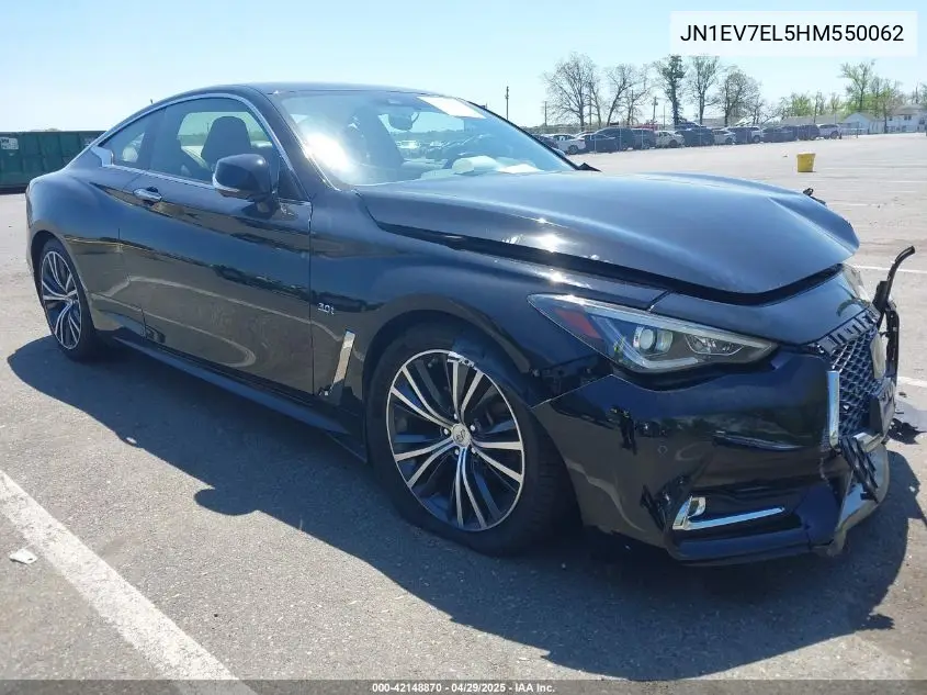 2017 Infiniti Q60 3.0T Premium VIN: JN1EV7EL5HM550062 Lot: 42148870