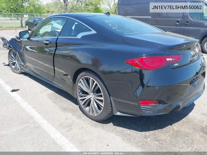2017 Infiniti Q60 3.0T Premium VIN: JN1EV7EL5HM550062 Lot: 42148870