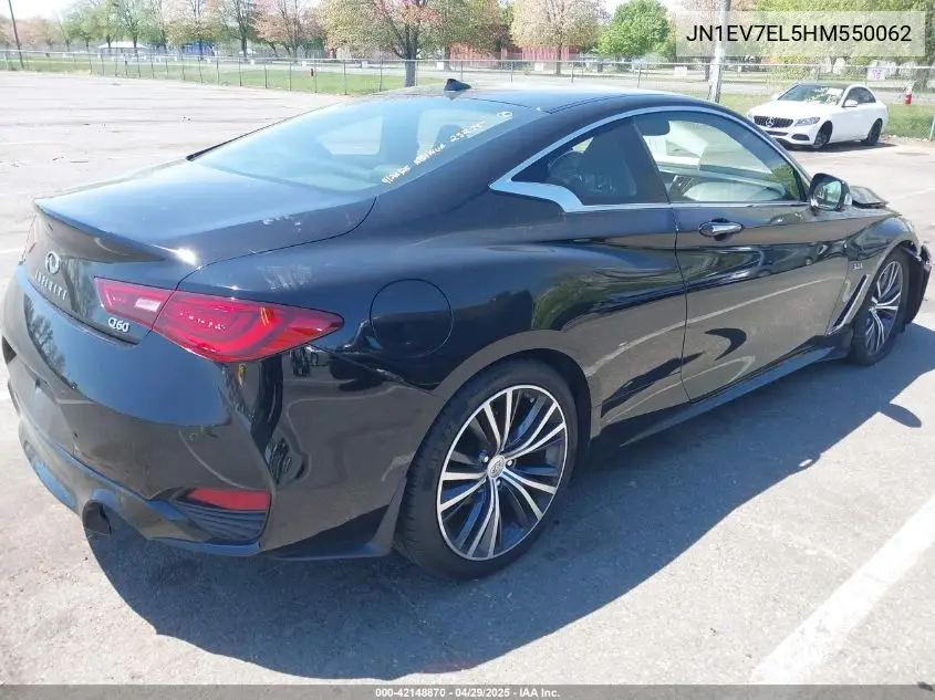 2017 Infiniti Q60 3.0T Premium VIN: JN1EV7EL5HM550062 Lot: 42148870