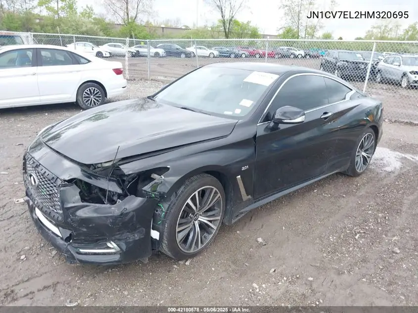 2017 Infiniti Q60 2.0T Premium VIN: JN1CV7EL2HM320695 Lot: 42180578