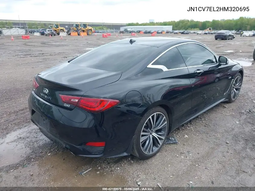 2017 Infiniti Q60 2.0T Premium VIN: JN1CV7EL2HM320695 Lot: 42180578