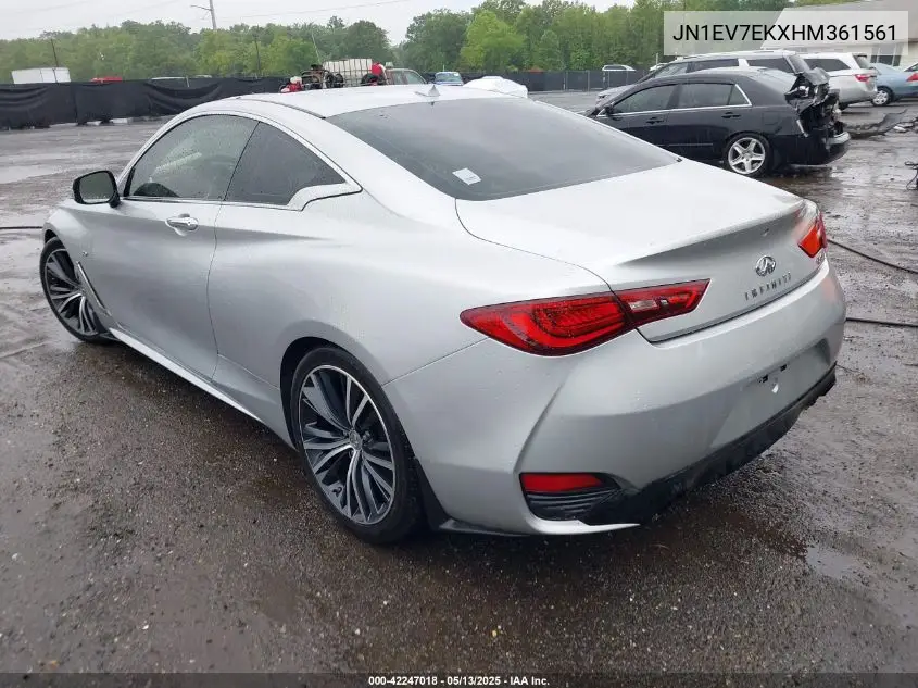 2017 Infiniti Q60 3.0T Premium VIN: JN1EV7EKXHM361561 Lot: 42247018
