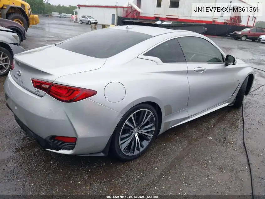 2017 Infiniti Q60 3.0T Premium VIN: JN1EV7EKXHM361561 Lot: 42247018