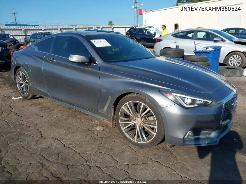 2017 Infiniti Q60 3.0T Premium VIN: JN1EV7EKXHM360524 Lot: 42512275