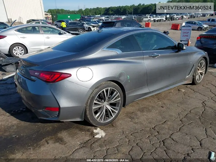 2017 Infiniti Q60 3.0T Premium VIN: JN1EV7EKXHM360524 Lot: 42512275