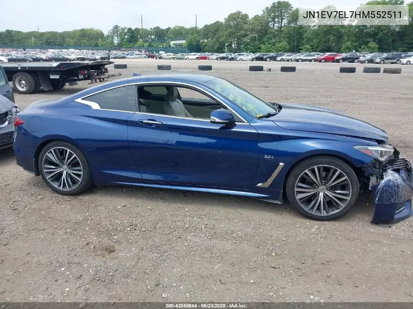 2017 Infiniti Q60 3.0T Premium VIN: JN1EV7EL7HM552511 Lot: 42558644