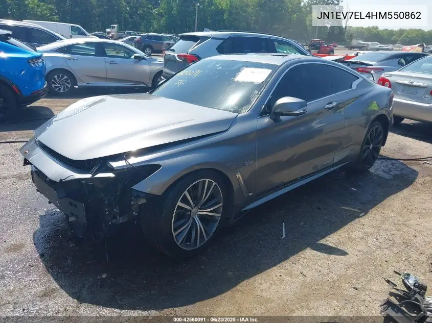 2017 Infiniti Q60 3.0T Premium VIN: JN1EV7EL4HM550862 Lot: 42560091